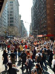 Crowds on Broadway